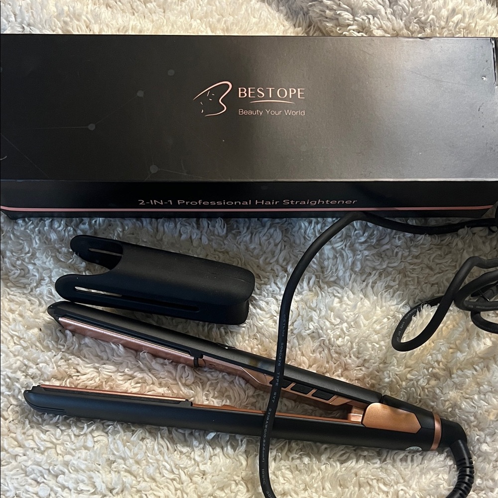 Black and Gold 2-in-1 Professional Hair Straightener